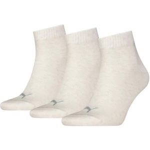 PUMA Uniseks effen quarter 3 pack, havermout, 43-46