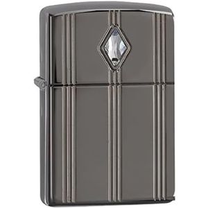 Zippo SEAMLESS DIAMOND benzine-aansteker, messing, roestvrij stalen look, 1 x 6 x 6 cm, 86