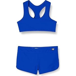 Haute pression Tweedelige set voor meisjes, effen, bikini, Blauw, 14 Jaren