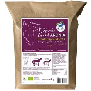 Aronia ORIGINAL Bio Aronia kruiden speciaal nr. 17 voor paarden 4 kg - huidverzorging & welzijn, aanvullend voer voor alle rassen, handgemaakt in Duitsland, 100% biologisch