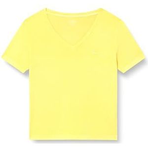 REG SUNFADED SS V-hals T-shirt, Dusty Light Yellow, L