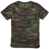 Brandit Army T-shirt kinderen leger leger shirt Kids BW onderhemd Uni & Camo, woodland, 134/140 cm