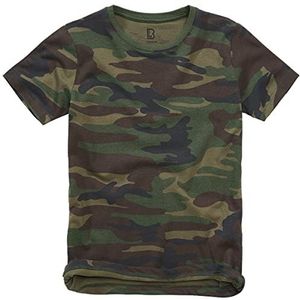 Brandit Army T-shirt kinderen leger leger shirt Kids BW onderhemd Uni & Camo, woodland, 146/152 cm