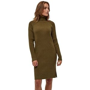 Minus AVA Knit Turtleneck Casual jurk voor dames, Dark Olive Melange, XL