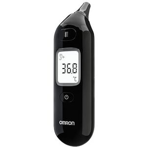 OMRON Gentle Temp 533 Infrarood Digitale Oorthermometer voor kinderen en volwassenen, snelle 1-seconde meting en duurzaam ontwerp (geen lensfilter nodig), zwart