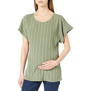 Supermom T-shirt voor dames, gestreept, Dusty Olive - P520, S