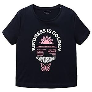 TOM TAILOR T-shirt voor meisjes en kinderen met print, 10668 - Sky Captain Blue, 176 cm