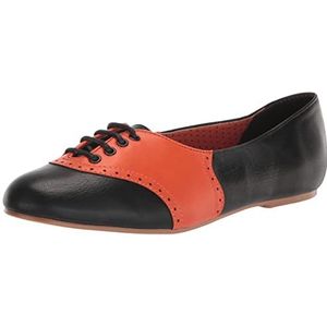 Bettie Page Spooky Ballet Flat, Oranje, 5 UK, ORANJE, 38 EU