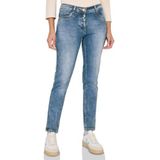 Cecil Dames Slim fit jeans met detail in Blauw, Gr: 25