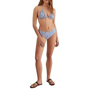 women'secret Bikini top voor dames, blauwe print, 90B