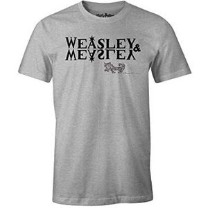 T-shirt Harry Potter Weasley Weasley, Grijs Chinees, XXL