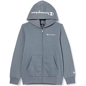 Champion American Classics Full Zip sweatshirt met capuchon voor kinderen en jongeren, Tinnen grijs, 7-8 Jaar