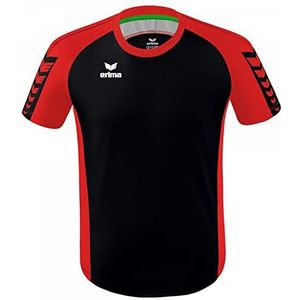Erima uniseks-volwassene Six Wings shirt (3132201), zwart/rood, XXL