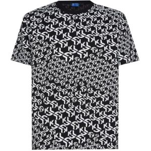 KARL LAGERFELD - T-shirt - Zwart en Wit - Monogram - Korte Mouwen