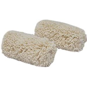 Nespoli - 2 reserveminirollen voor verf 6 cm teflonbehandeling Surface Protector voor impregnaties en houtverf - vervangende verfroller voor hout, doe-het-zelvers, efficiënte vrijgave