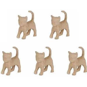 Décopatch AP154Opack – een set van 5 papieren houders, 11 x 6 x 13 cm, kitten