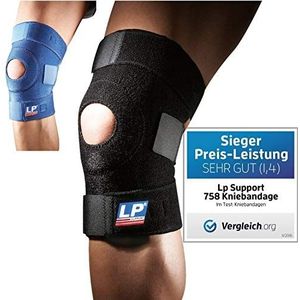 LP Support 758 Kniebrace - kniebeschermer - kniebescherming - kniesteun - sportbandage Maat: universele maat, kleur: zwart