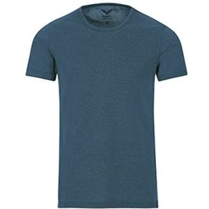 Trigema 502201 - T-shirt - dames, Blauw (Jeans-Melange 643), XL
