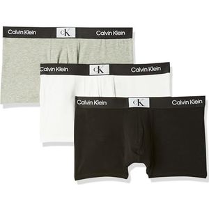 Calvin Klein heren kofferbak Trunk 3pk, Zwart, Wit, Grijs Heather, XXL