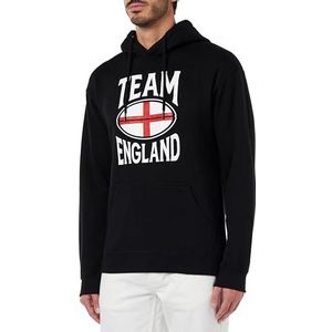 Republic Of California Team England UXREPCZSW035 Sweatshirt voor heren, zwart, maat S, Zwart, S
