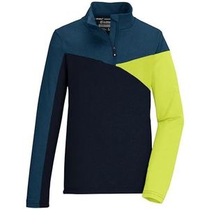 Killtec Jongens Ksw 381 Bys Ls Shrt, functioneel shirt met opstaande kraag en ritssluiting