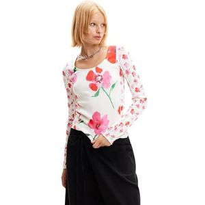 T-shirt met bloemenpatch