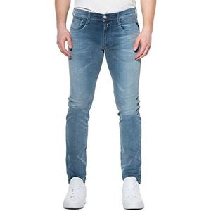 Replay Heren Jeans Anbass Slim-Fit Hyperflex Bio met Stretch, Blauw (Medium Blue 009), 33W / 32L, Medium Blue 009, 33W / 32L