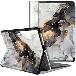 Fintie Hoes voor Microsoft Surface Pro 8, 13 inch (2021), zakelijke beschermhoes met harde schaal, aanpasbare kijkhoek, type cover toetsenbord