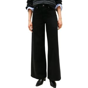 TOMMY HILFIGER - Jeans - Zwart - Wide Leg - High Waist