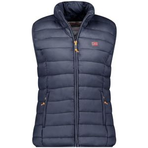 Geographical Norway Vatikolorama Lady Basic - Damesvest, warm, gewatteerd, mouwloos, herfst, winter, lente, zomer, warme jas, donsjack met korte mouwen, jasje (marineblauw XXL), Marineblauw, XXL