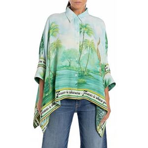 Replay Damesblouse, relaxed fit, 010 Multicolor, L