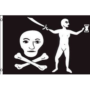 Piratenvlag Dulaien 150x90 cm - schedel Piratenvlaggen 90 x 150 cm - Banner 3x5 ft Hoge kwaliteit - AZ FLAG