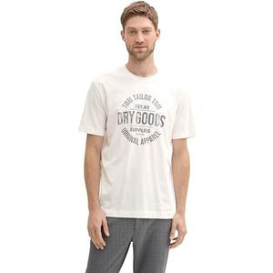 TOM TAILOR Heren T-shirt, 10332 - Off White, XXL
