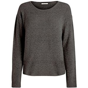 PIECES Dames Pcfillac Ls Wool Knit Noos Trui, grijs (dark grey melange), M
