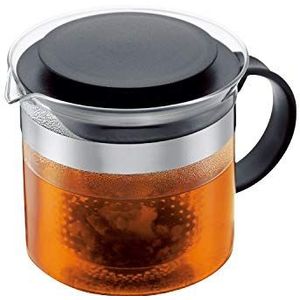 Bodum 1870-01 theemaker bistroNouveau (kunststof theezeef, hittebestendig glas, 1,5 liter) zwart