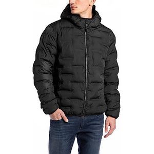 Replay heren jas winterjas met capuchon, Zwart 098, S