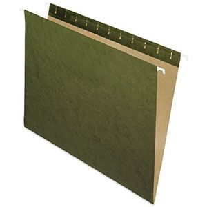 Pendaflex Gerecyclede hangmappen, Letterformaat, Standaard Groen, 25/BX (81600), Standaard Groen - Geen Tabs