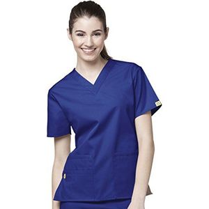 WonderWink Women's Origins Bravo V-Neck Top, Galaxy Blue, XX-Large