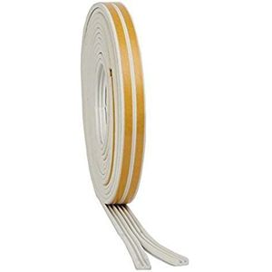 Merriway BH05977 StormSeal deur- en raam-tochtstopper met E-profiel, zelfklevende EPDM-rubberen weerstrip, wit, 5 meter (16,1/4ft) - 2 x 2,5 meter