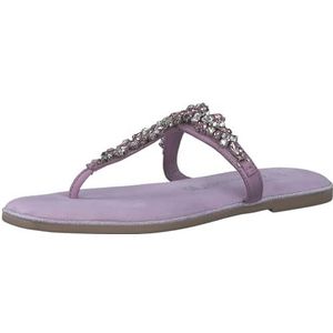 Marco Tozzi Dames 2-2-27107-20 leren teenslippers flipflop, Berry Comb, 38 EU, Berry Kam, 38 EU