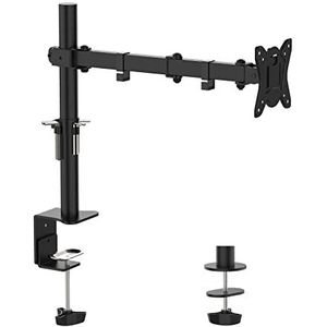 GRIFEMA GB2001-1 Eenarmige Monitorstandaard voor 13-32 Inch Computerscherm, In Hoogte Verstelbaar, VESA 75x75/100x100, Staal, Zwart