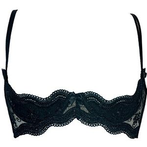 Shirley of Hollywood Nummer 331 maat 32 zwart gegolfd borduurwerk plank beha