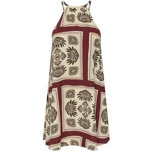 Onlnova Life Vis Lea Dress AOP, Equestrian Red, L