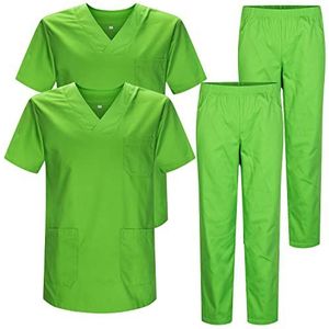 Set van 2 stuks - Uniform unisex scrubset - medisch uniform met scrubtop en broek - Ref.2-8178
