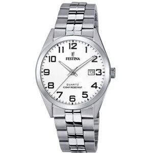 Festina Analoog kwartshorloge voor heren, met roestvrij stalen armband F20437/1, armband
