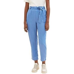 TOM TAILOR Denim Dames Tapered Fit broek 1035908, 12328 - Bright Mid Blue Chambray, S