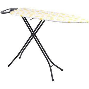 Beldray LA031213LEM2FEU7 Collapsible Ironing Board – Lightweight Folding Ironing Table, 7 Adjustable Height Options, Thick Underlay For Smooth Press, Machine Washable Lemon Print Cover, 115 x 36cm