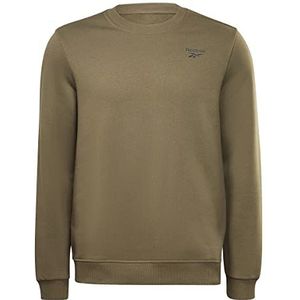 Reebok Mannen linker borst Logo Crew Sweatshirt, leger groen/leger groen, L, Leger Groen/Leger Groen, L