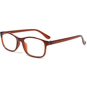 Mannen Ouderen Accessoires Lichtgewicht+1.00 ~+4.0 Diopter Leesbril Brillen Visie Care Presbyopia Eyewear(sterkte 1.00, koffie)