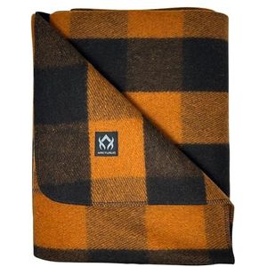 Arcturus Backwoods Wollen deken - 2,0 kg, warm, zwaar, wasbaar, groot | Geweldig voor kamperen, buitenshuis, survival- en noodkits (oranje buffel)